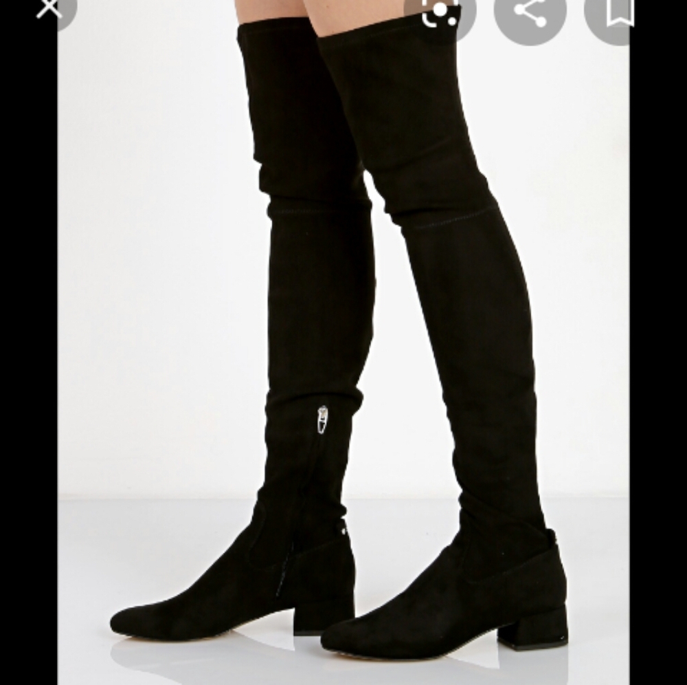 DOLCE VITA JIMMY OVER KNEE BLACK SUEDE SIZE 9.5